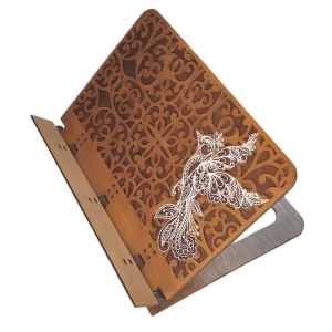 Folding book stand.